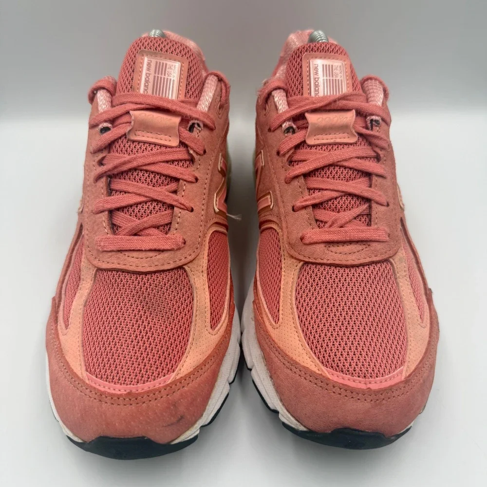 New Balance 990v4 Mens Size 9 Running Shoes Made in USA Sunrise M990SR4 Pink